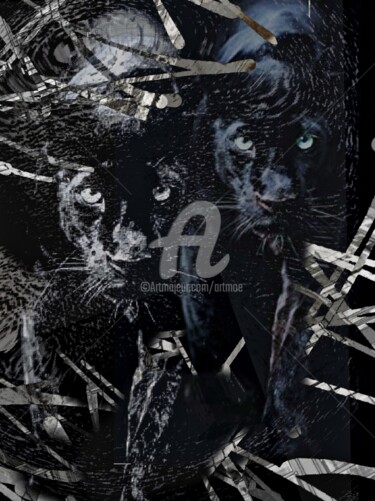 Digital Arts titled "Panther" by Art Moé, Original Artwork, 2D Digital Work