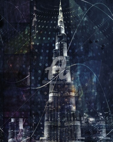 Photographie intitulée "Burj khalifa Dubai" par Art Moé, Œuvre d'art originale, Photographie numérique