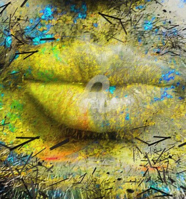 Arts numériques intitulée "Lips" par Art Moé, Œuvre d'art originale, Collage numérique
