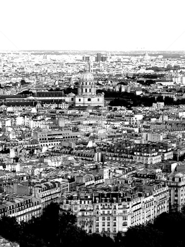 Fotografie getiteld "Panorama Paris" door Art Moé, Origineel Kunstwerk, Digitale fotografie