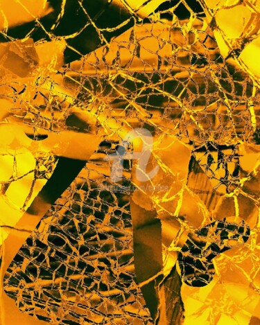 Arte digitale intitolato "Split "yellow"" da Art Moé, Opera d'arte originale, Fotomontaggio
