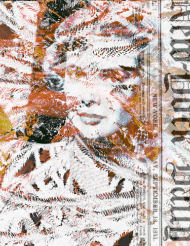 Digital Arts titled "Anita Ekberg" by Art Moé, Original Artwork, Digital Collage