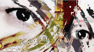 Digitale Kunst mit dem Titel "In my eyes" von Art Moé, Original-Kunstwerk, Fotomontage