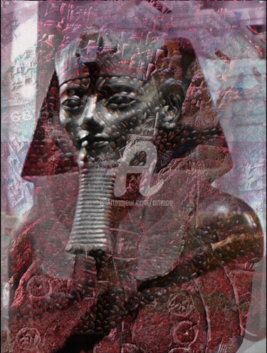 Arts numériques intitulée "Amenhotep III" par Art Moé, Œuvre d'art originale, Peinture numérique