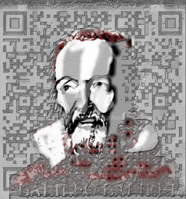 Arte digitale intitolato "Galileo Galilei" da Art Moé, Opera d'arte originale, Lavoro digitale 2D