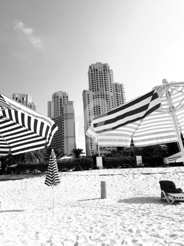 Photographie intitulée "Dubai #beach" par Art Moé, Œuvre d'art originale, Photographie numérique