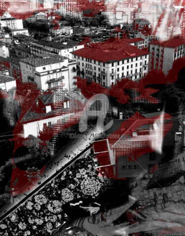 Fotografie mit dem Titel "La mia città Bergamo" von Art Moé, Original-Kunstwerk, Digitale Fotografie
