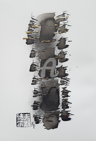 Malarstwo zatytułowany „Sumi e Contemporary…” autorstwa Art Moé, Oryginalna praca, Atrament
