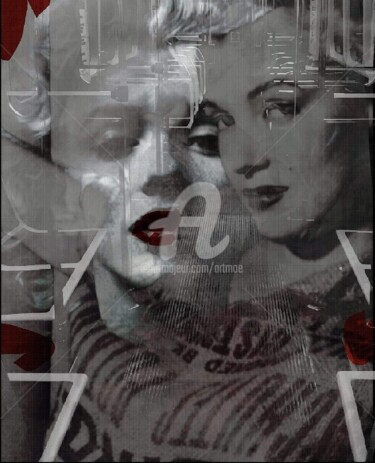 Digitale Kunst mit dem Titel "Monroe vol 3" von Art Moé, Original-Kunstwerk, Fotomontage