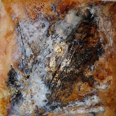 Pittura intitolato "Wax Art #3" da Art Moé, Opera d'arte originale, Cera Montato su Pannello di legno