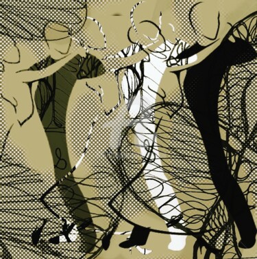 Digitale Kunst mit dem Titel "Let's Dance" von Art Moé, Original-Kunstwerk, Digitale Malerei