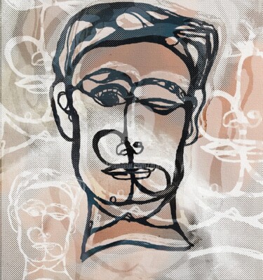 Digitale Kunst mit dem Titel "Dalí Salvador" von Art Moé, Original-Kunstwerk, Digitale Malerei