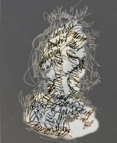 Digitale Kunst mit dem Titel "Die "geschriebene"…" von Art Moé, Original-Kunstwerk, Fotomontage