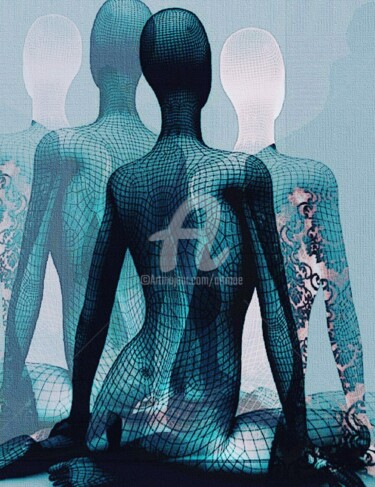 Digitale Kunst mit dem Titel "Secret" von Art Moé, Original-Kunstwerk, Digitale Malerei