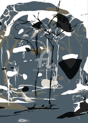 Digitale Kunst mit dem Titel "Der Zauberwald Ii" von Art Moé, Original-Kunstwerk, Fotomontage