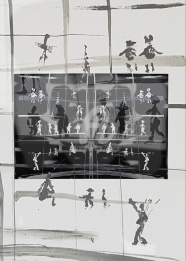 Digitale Kunst mit dem Titel "Aus dem Rahmen fall…" von Art Moé, Original-Kunstwerk, Fotomontage