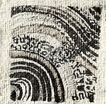 Malerei mit dem Titel "2023_Abstract minia…" von Art Moé, Original-Kunstwerk, Tinte