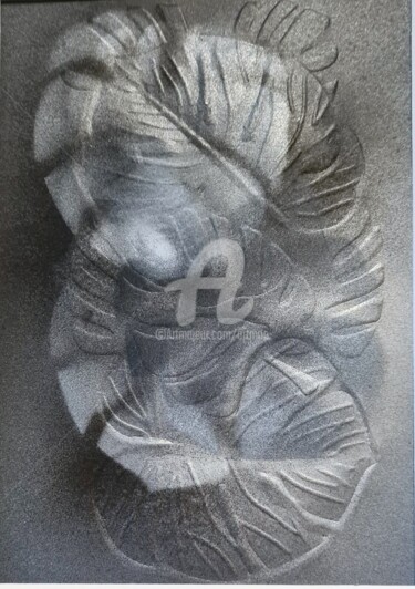 Prenten & gravures getiteld "2022_nature planta 2" door Art Moé, Origineel Kunstwerk, Embossing