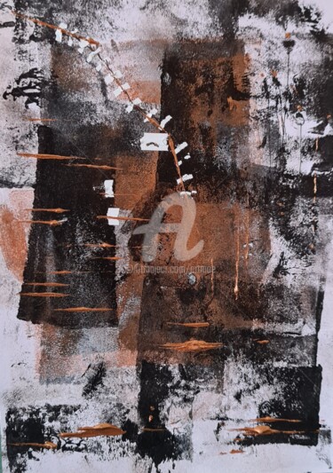 Malerei mit dem Titel "2023_Abstract minia…" von Art Moé, Original-Kunstwerk, Acryl