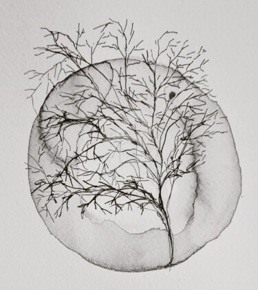 Painting titled "2023 Japan Tree" by Art Moé, Original Artwork, Ink