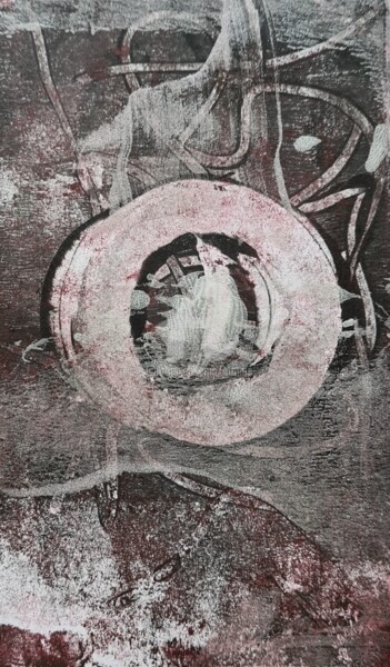 Картина под названием "2023 Circles" - Art Moé, Подлинное произведение искусства, Монотип