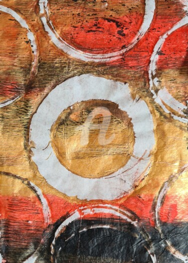 Painting titled "2023 Circles 2" by Art Moé, Original Artwork, Monotype