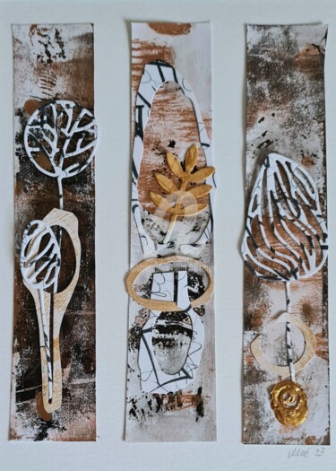 Collages intitolato "Tree's Collage" da Art Moé, Opera d'arte originale, Acrilico