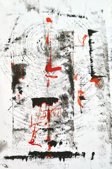 Peinture intitulée "2024_abstract 5" par Art Moé, Œuvre d'art originale, Encre