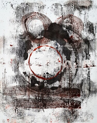 Ζωγραφική με τίτλο "2024_sumi_abstract…" από Art Moé, Αυθεντικά έργα τέχνης, Μελάνι