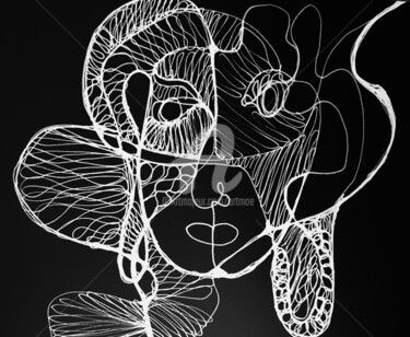 Digitale Kunst mit dem Titel "Digital abstrakt 5" von Art Moé, Original-Kunstwerk, Digitale Collage