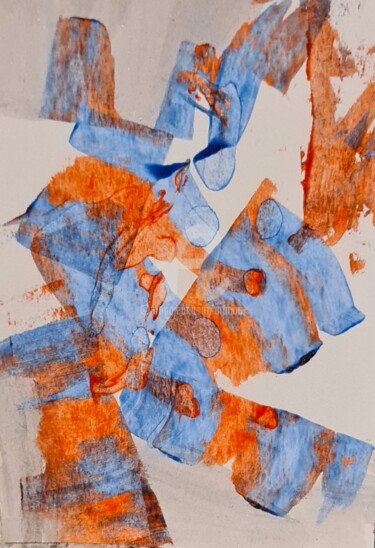 Digitale Kunst mit dem Titel "2024_abstract 7" von Art Moé, Original-Kunstwerk, Monotypie