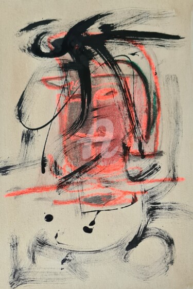 Painting titled "Brain*Storm" by Art Moé, Original Artwork, Ink