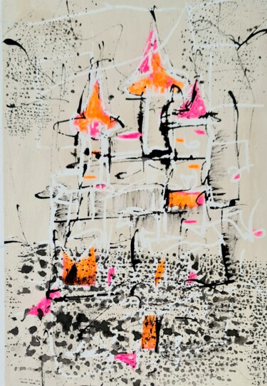 Malarstwo zatytułowany „My Home is my Castle” autorstwa Art Moé, Oryginalna praca, Akwarela