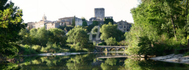 Photographie intitulée "Le pont de Montclus" par Monique Pouzet, Œuvre d'art originale, Photographie numérique