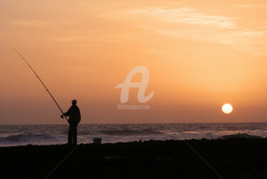 Fotografía titulada "Le pêcheur" por Monique Pouzet, Obra de arte original, Fotografía no manipulada