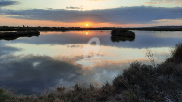 Photographie intitulée "Soleil couchant" par Monique Pouzet, Œuvre d'art originale, Photographie non manipulée