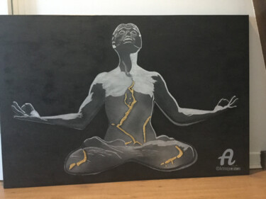 Peinture intitulée "Zen" par Artmonica, Œuvre d'art originale, Huile