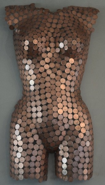 「Intimité Féminine」というタイトルの彫刻 Jackye D.によって, オリジナルのアートワーク, 金属