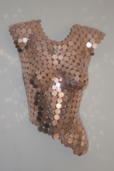 Skulptur mit dem Titel "Volupté Féminine" von Jackye D., Original-Kunstwerk, Metalle