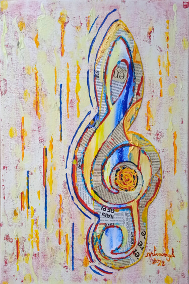 Peinture intitulée "DANSE DES COULEURS" par Artmonyk, Œuvre d'art originale, Acrylique Monté sur Châssis en bois