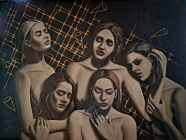 Pintura intitulada "Salpaad's daughters" por Artmoods Tp, Obras de arte originais, Óleo