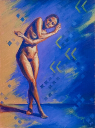 Dessin intitulée "Nude study 0423-04…" par Artmoods Tp, Œuvre d'art originale, Pastel