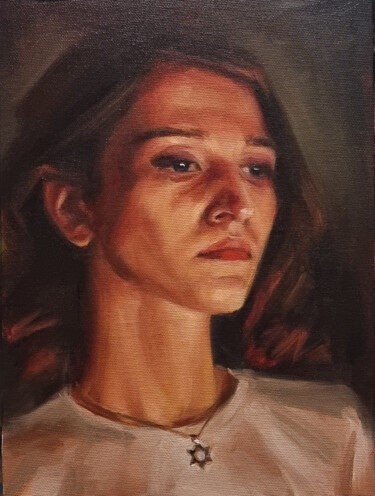 Картина под названием "Oil portrait 1123-0…" - Artmoods Tp, Подлинное произведение искусства, Масло