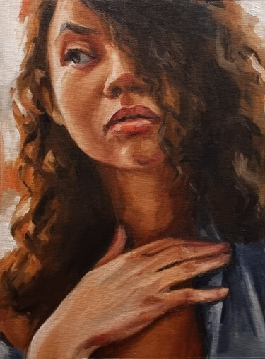 "Oil portrait 1223-01" başlıklı Tablo Artmoods Tp tarafından, Orijinal sanat, Petrol