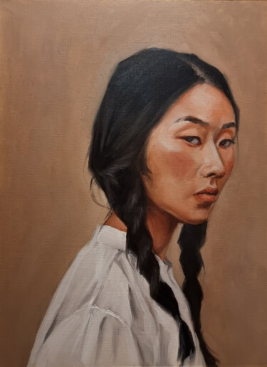 "Oil portrait study…" başlıklı Tablo Artmoods Tp tarafından, Orijinal sanat, Petrol