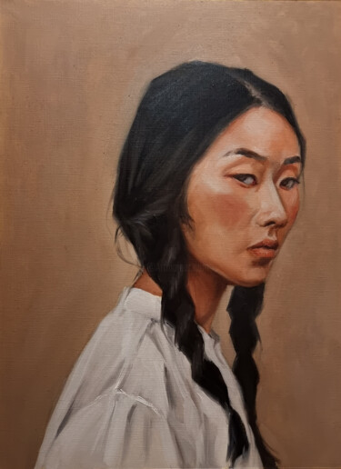 Картина под названием "Oil portrait study…" - Artmoods Tp, Подлинное произведение искусства, Масло