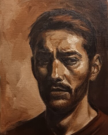 Ζωγραφική με τίτλο "Oil portrait 0324-05" από Artmoods Tp, Αυθεντικά έργα τέχνης, Λάδι