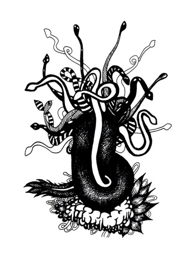 Peinture intitulée "Hydra" par Morgane Fondrillon, Œuvre d'art originale