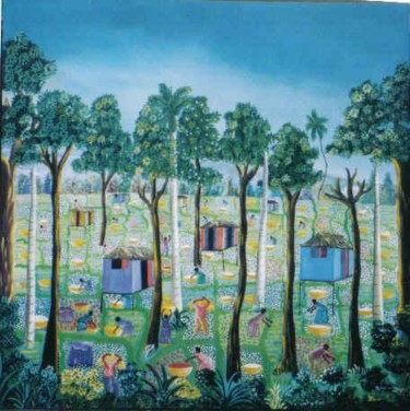 Painting titled "Plantation" by Muller Jean Francois, Original Artwork, Oil