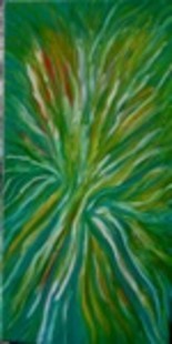 Painting titled "Green and yellow" by Muller Jean Francois, Original Artwork